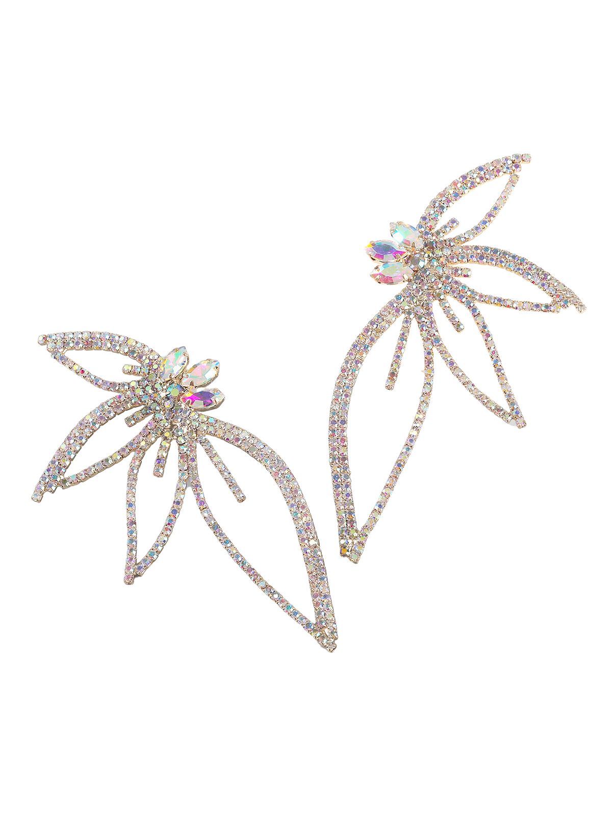 s925 Sterling Silver Crystal Flower Earrings | Mix Mix Style [Hot Seller]-Mix MIx Style