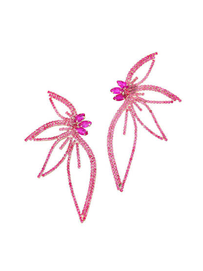 s925 Sterling Silver Crystal Flower Earrings | Mix Mix Style [Hot Seller]-Mix MIx Style