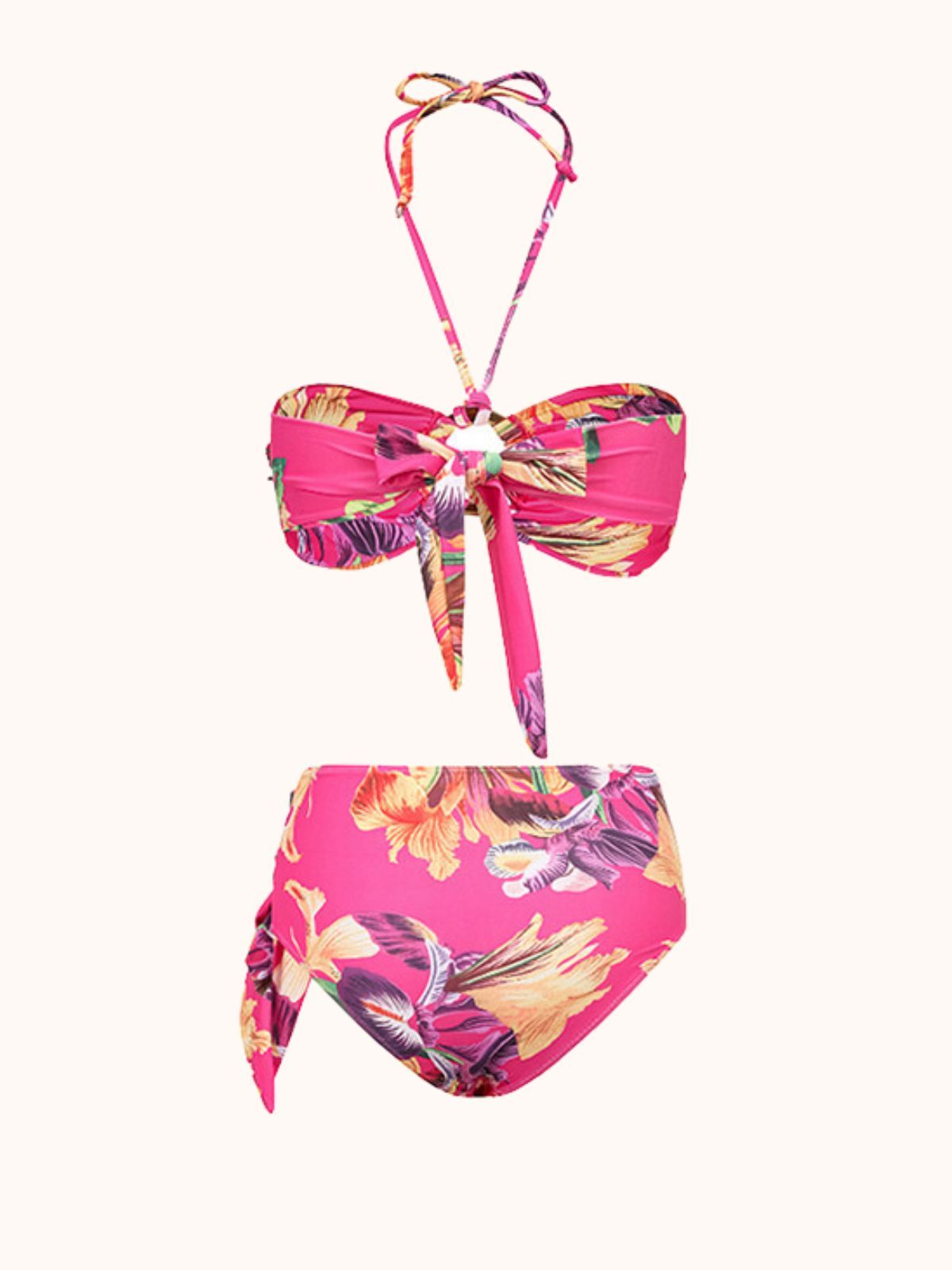 Crossneck Printed Bikini Two Piece Set | Mix Mix Style-Mix MIx Style