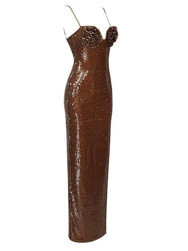 Lorelei Brown Sequin Dress-Mix MIx Style
