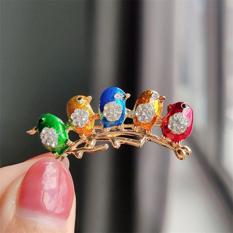 Lovely Pearl Diamonds Trendy Brooch Pins Animals Bird Butterfly Bee | Mix Mix Style [Hot Seller]-Mix MIx Style