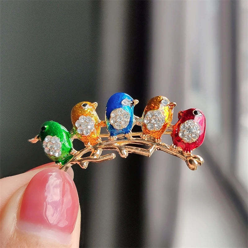 Lovely Pearl Diamonds Trendy Brooch Pins Animals Bird Butterfly Bee | Mix Mix Style [Hot Seller]-Mix MIx Style