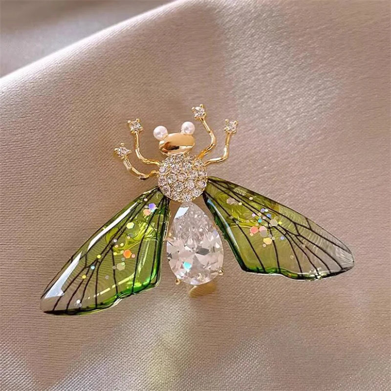 Lovely Pearl Diamonds Trendy Brooch Pins Animals Bird Butterfly Bee | Mix Mix Style [Hot Seller]-Mix MIx Style