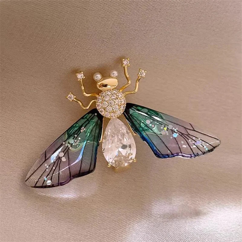 Lovely Pearl Diamonds Trendy Brooch Pins Animals Bird Butterfly Bee | Mix Mix Style [Hot Seller]-Mix MIx Style