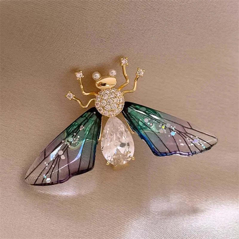 Lovely Pearl Diamonds Trendy Brooch Pins Animals Bird Butterfly Bee | Mix Mix Style [Hot Seller]-Mix MIx Style