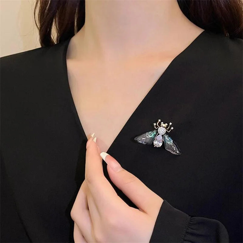 Lovely Pearl Diamonds Trendy Brooch Pins Animals Bird Butterfly Bee | Mix Mix Style [Hot Seller]-Mix MIx Style