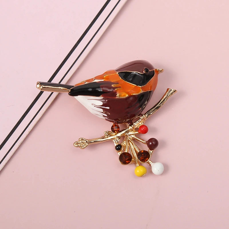 Lovely Pearl Diamonds Trendy Brooch Pins Animals Bird Butterfly Bee | Mix Mix Style [Hot Seller]-Mix MIx Style