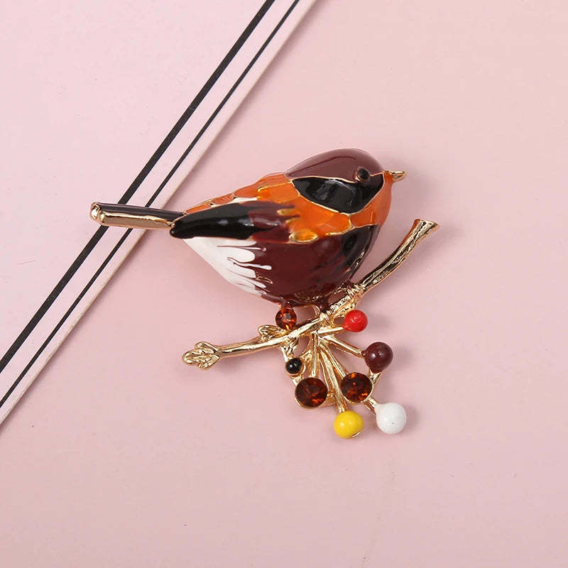 Lovely Pearl Diamonds Trendy Brooch Pins Animals Bird Butterfly Bee | Mix Mix Style [Hot Seller]-Mix MIx Style