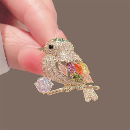Lovely Pearl Diamonds Trendy Brooch Pins Animals Bird Butterfly Bee | Mix Mix Style [Hot Seller]-Mix MIx Style