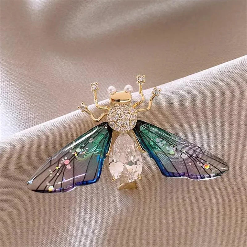 Lovely Pearl Diamonds Trendy Brooch Pins Animals Bird Butterfly Bee | Mix Mix Style [Hot Seller]-Mix MIx Style
