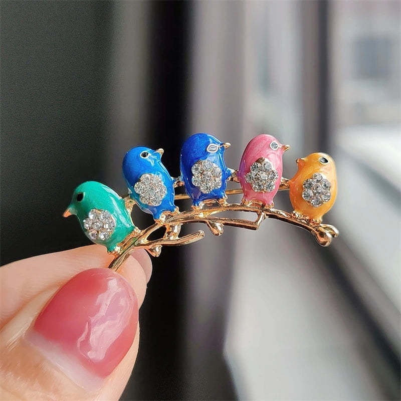 Lovely Pearl Diamonds Trendy Brooch Pins Animals Bird Butterfly Bee | Mix Mix Style [Hot Seller]-Mix MIx Style