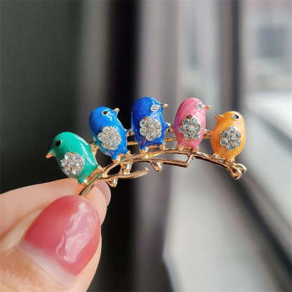 Lovely Pearl Diamonds Trendy Brooch Pins Animals Bird Butterfly Bee | Mix Mix Style [Hot Seller]-Mix MIx Style