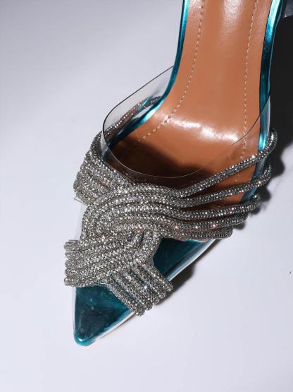 Lumi Crystal Embellished Sandals In Blue-Mix MIx Style