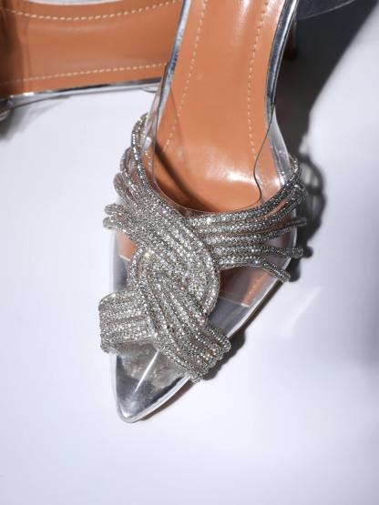 Lumi Crystal Embellished Sandals In Silver-Mix MIx Style