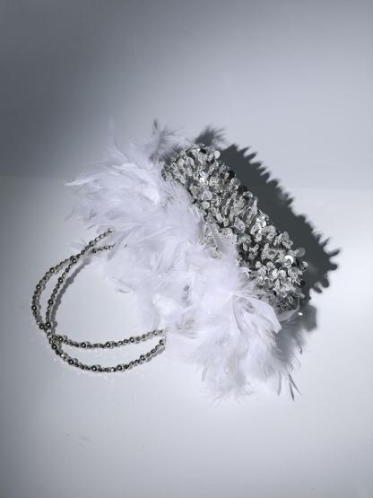 Martina Sequin Feather Shoulder Bag-Mix MIx Style