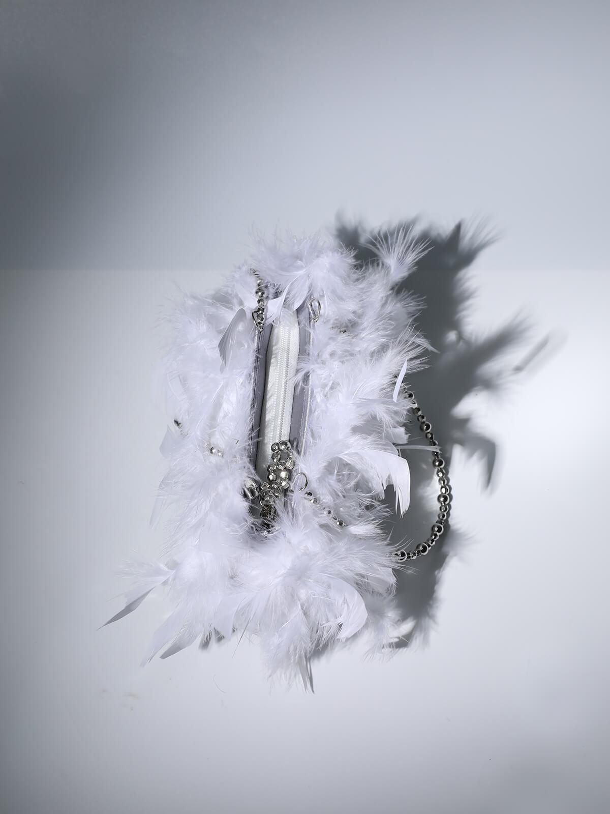 Martina Sequin Feather Shoulder Bag-Mix MIx Style