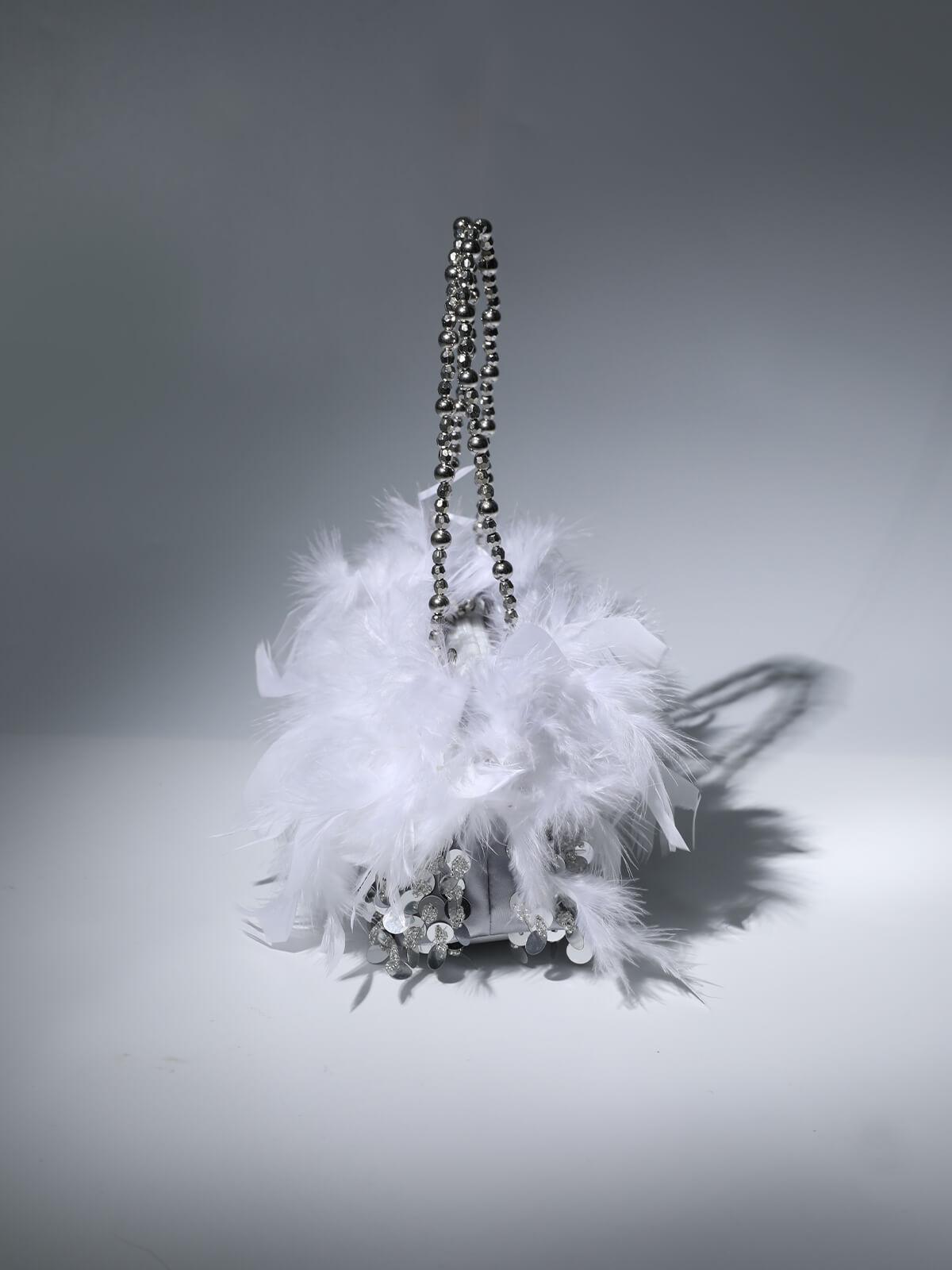 Martina Sequin Feather Shoulder Bag-Mix MIx Style