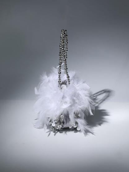 Martina Sequin Feather Shoulder Bag-Mix MIx Style