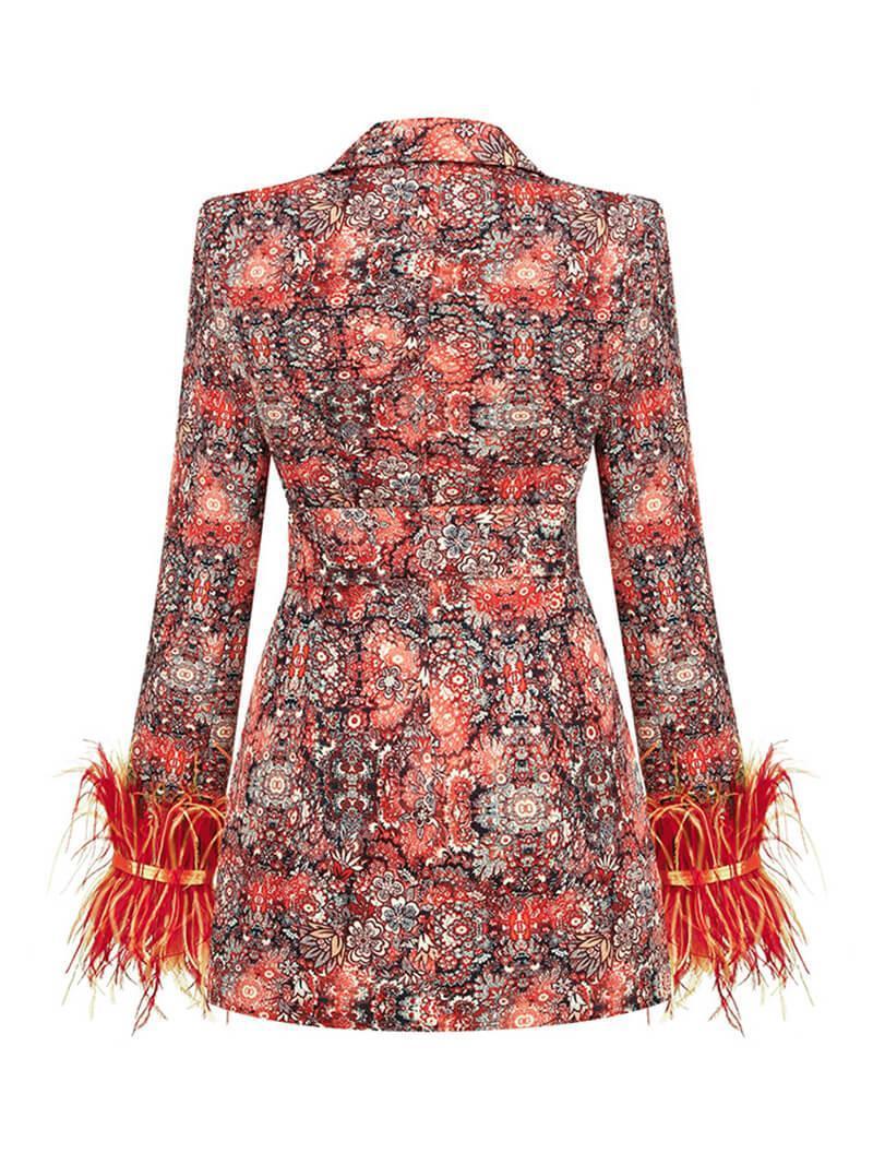 May Long Sleeve Floral Blazer Dress-Mix MIx Style