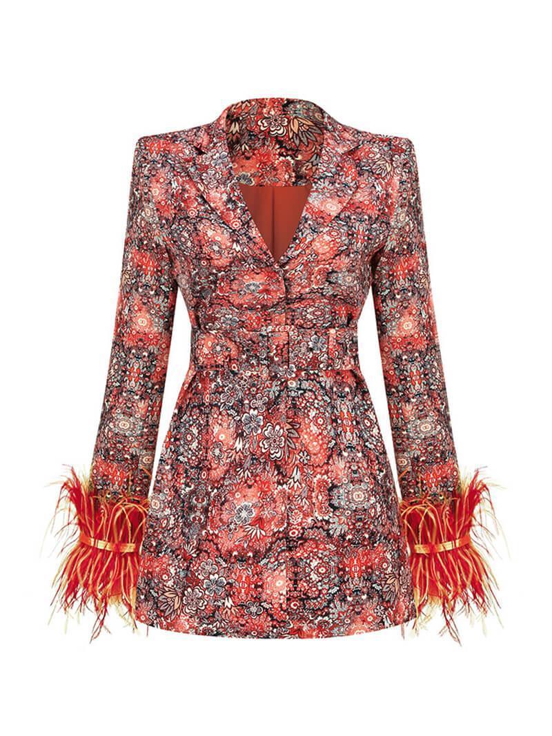 May Long Sleeve Floral Blazer Dress-Mix MIx Style