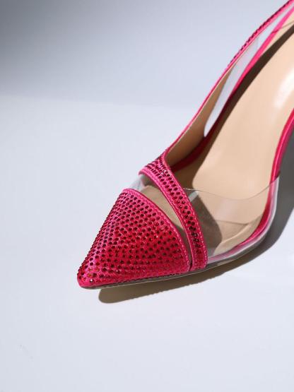Medusa Crystal Heels In Hot Pink-Mix MIx Style