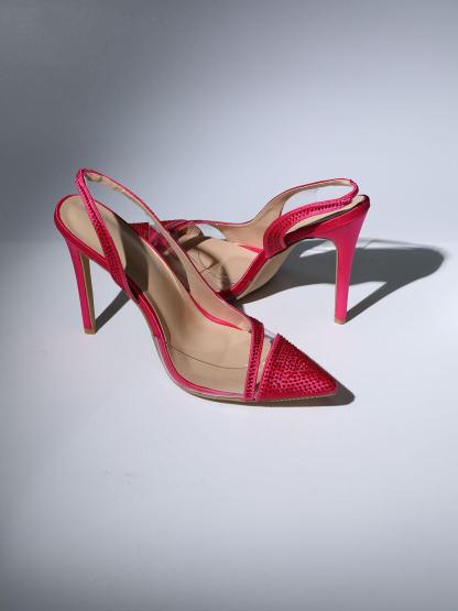 Medusa Crystal Heels In Hot Pink-Mix MIx Style
