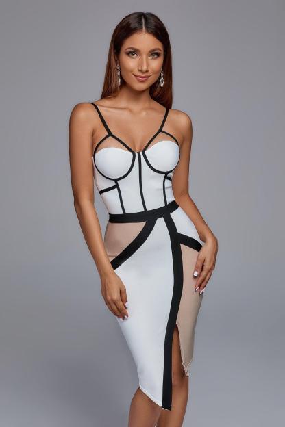 White Mini Bandage Dress | Mix Mix Style [Hot Seller]-Mix MIx Style