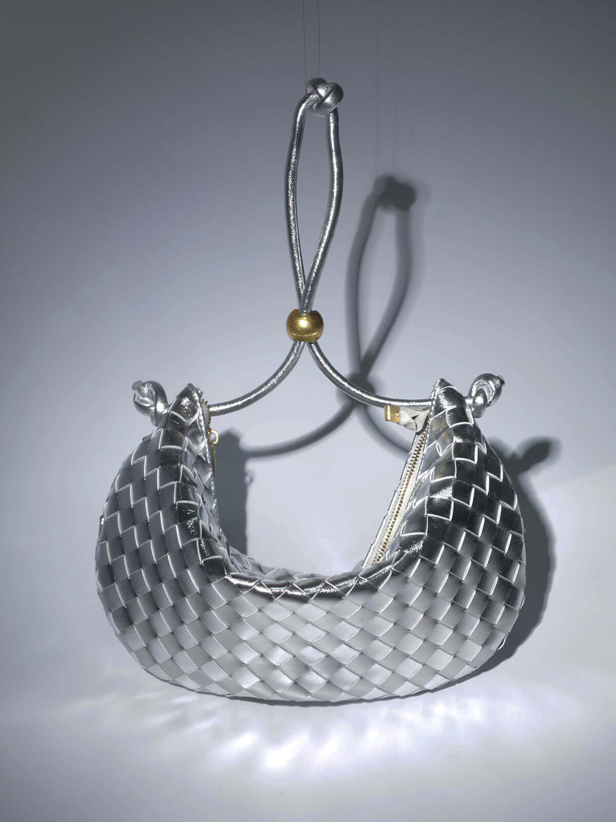 Midge Woven Drawstring Bag In Silver Handbags & Evening Bags | Mix Mix Style [Hot Seller]-Mix MIx Style