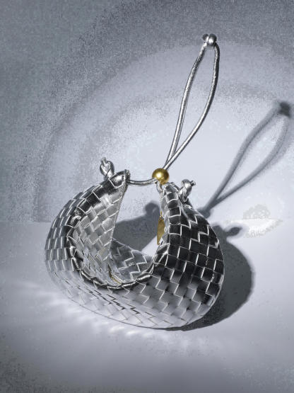 Midge Woven Drawstring Bag In Silver Handbags & Evening Bags | Mix Mix Style [Hot Seller]-Mix MIx Style