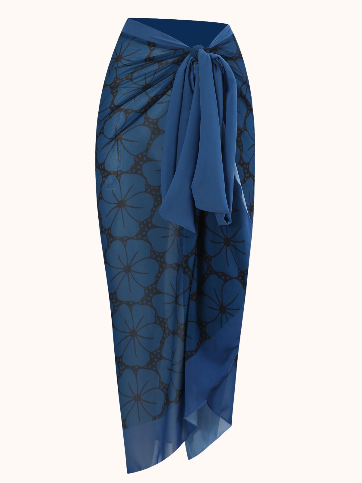 V-Neck Swimwear Two Piece Set In Blue | Mix Mix Style-Mix MIx Style