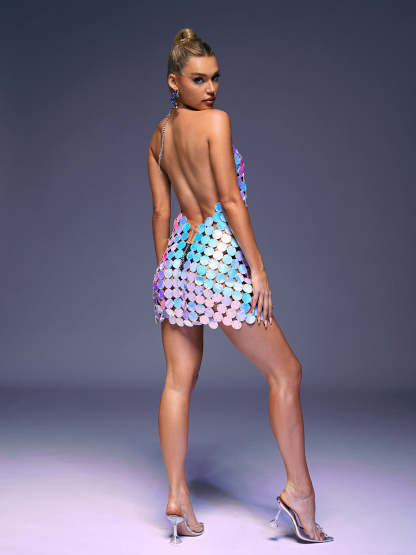Mylah Leather Chainmail Dress-Mix MIx Style