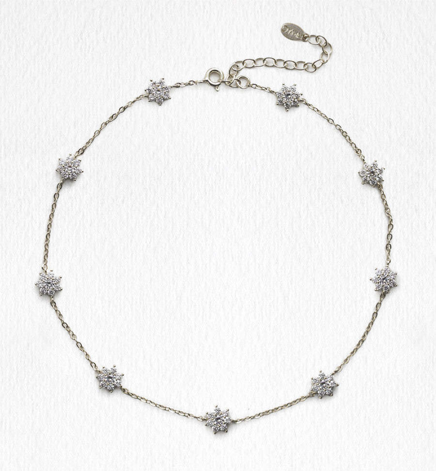 Crystal Choker 18K White Gold  Necklace | Mix Mix Style [Hot Seller]-Mix MIx Style