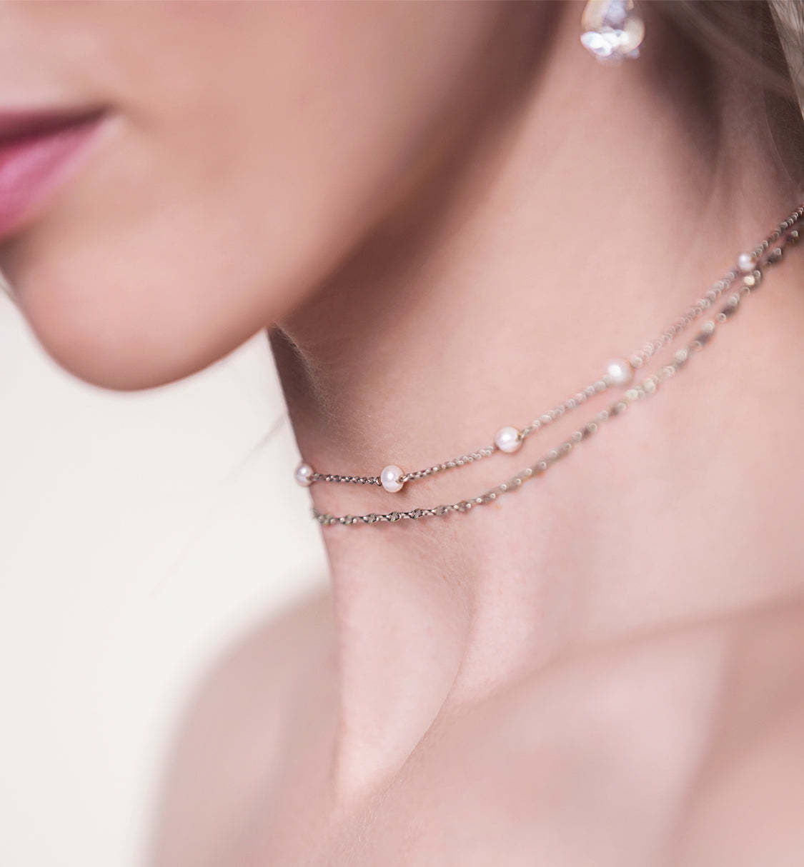 Dainty Layered 18K White Gold Choker | Mix Mix Style [Hot Seller]-Mix MIx Style