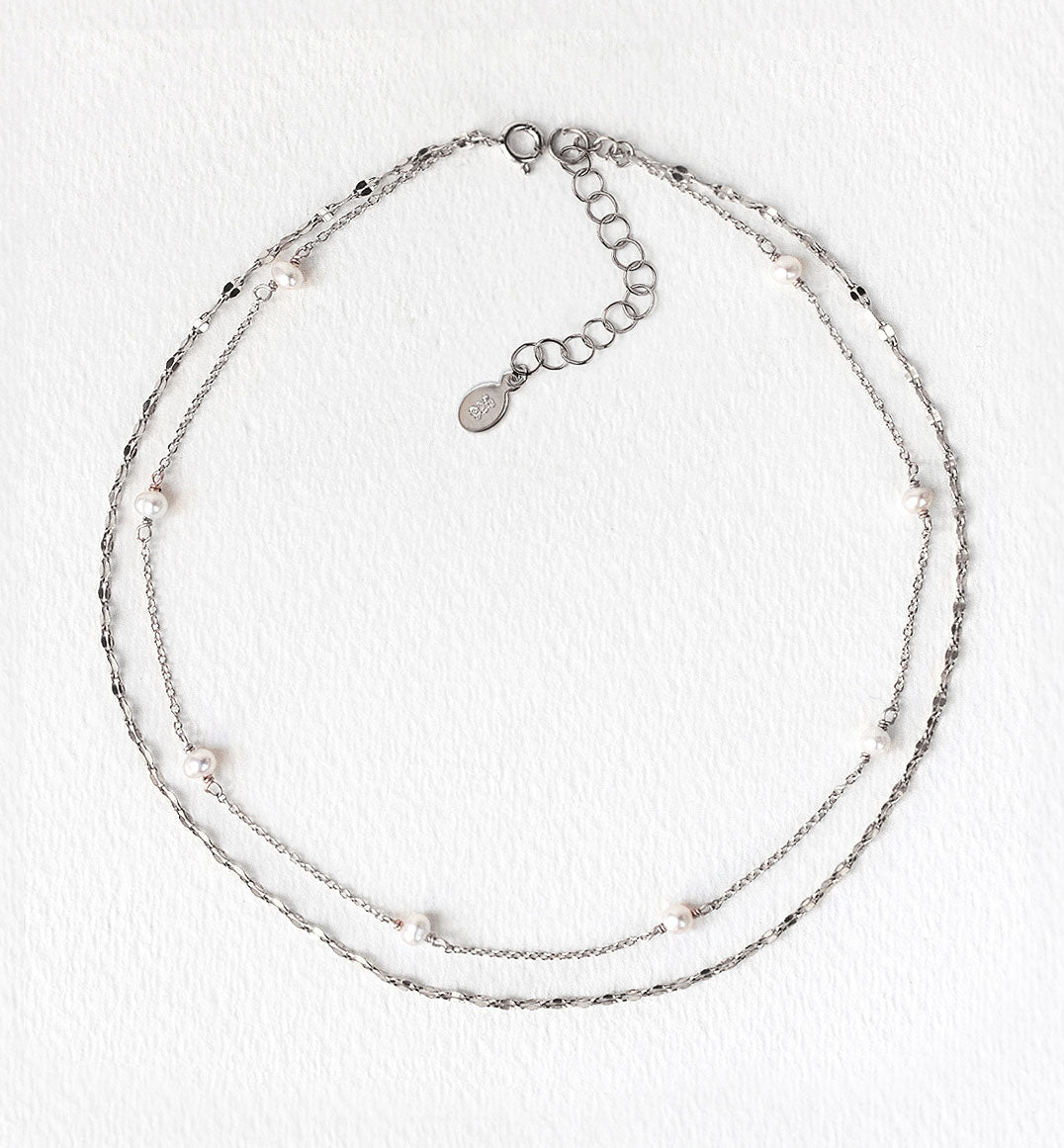 Dainty Layered 18K White Gold Choker | Mix Mix Style [Hot Seller]-Mix MIx Style