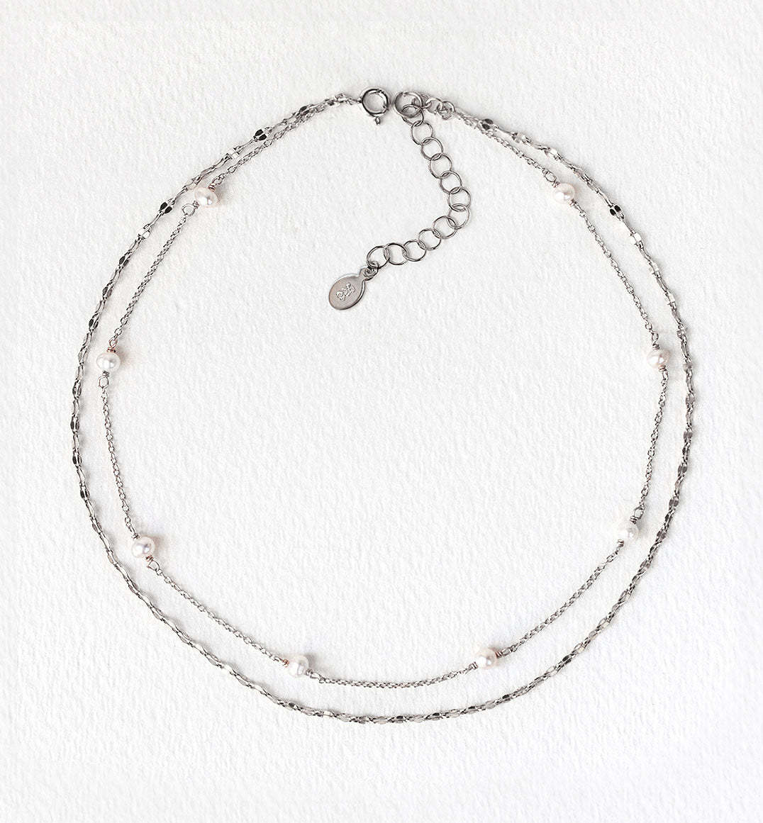 Dainty Layered 18K White Gold Choker | Mix Mix Style [Hot Seller]-Mix MIx Style