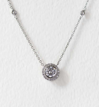 Crystal Chain 18K White Gold Necklace | Mix Mix Style [Hot Seller]