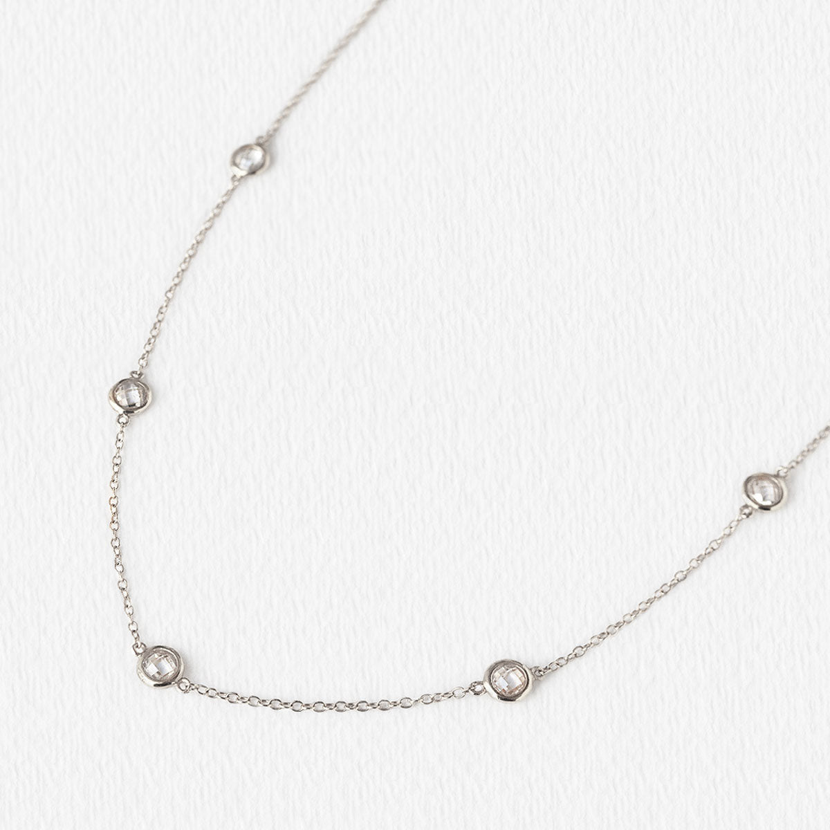 Petite Crystal 18K White Gold Choker | Mix Mix Style [Hot Seller]-Mix MIx Style