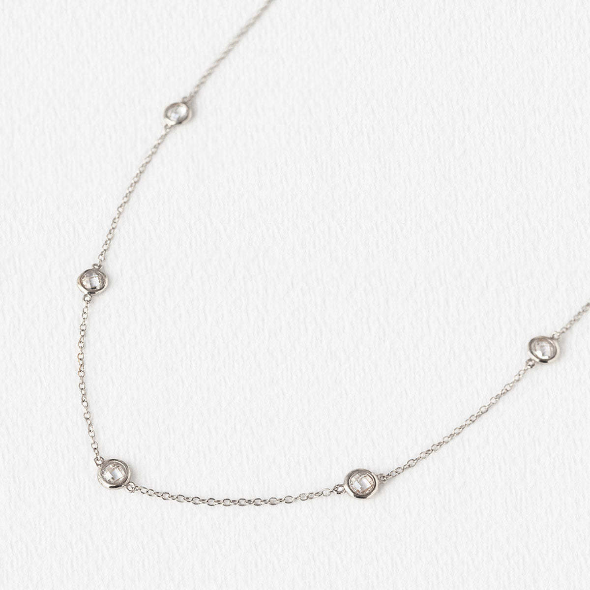 Petite Crystal 18K White Gold Choker | Mix Mix Style [Hot Seller]-Mix MIx Style
