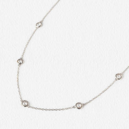 Petite Crystal 18K White Gold Choker | Mix Mix Style [Hot Seller]-Mix MIx Style
