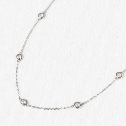 Crystal 18K White Gold Choker | Mix Mix Style [Hot Seller]-Mix MIx Style