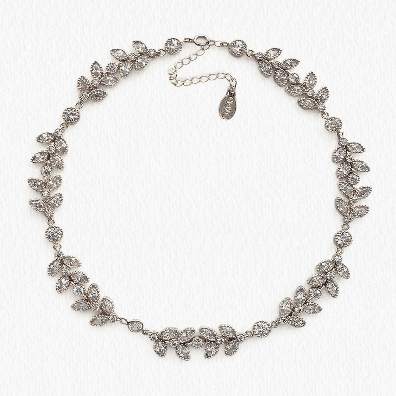 Leaf Eternity 18K White Gold Choker | Mix Mix Style [Hot Seller]-Mix MIx Style