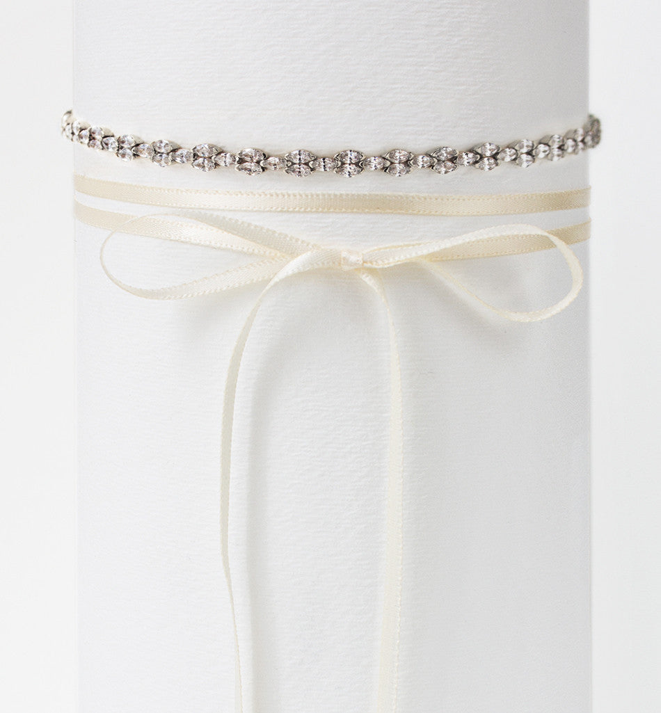 Marquise Deco Choker 18K White Gold Necklace | Mix Mix Style [Hot Seller]-Mix MIx Style