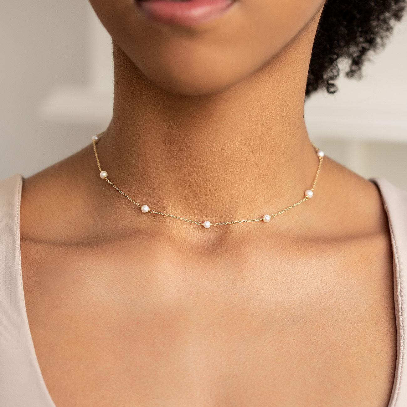 Pearl Choker 18K Gold Plated Necklace | Mix Mix Style [Hot Seller]-Mix MIx Style