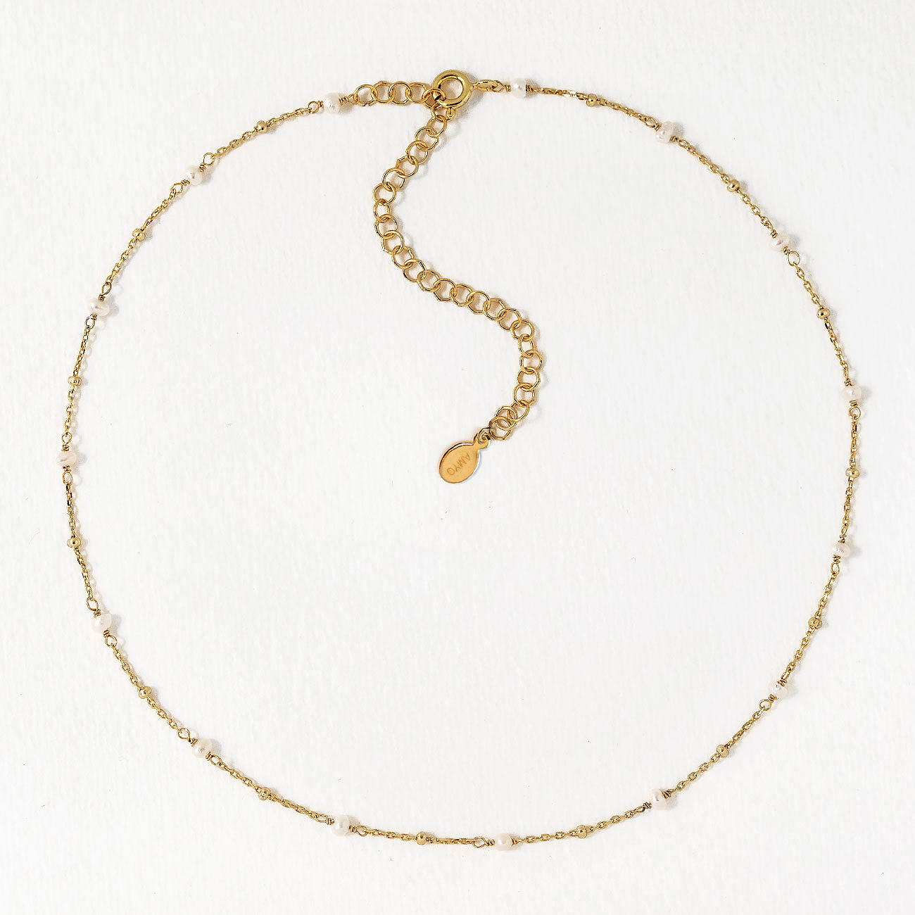 Dainty Pearl 18K Gold Plated Choker Necklace | Mix Mix Style [Hot Seller]-Mix MIx Style