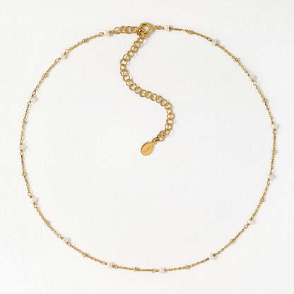 Dainty Pearl 18K Gold Plated Choker Necklace | Mix Mix Style [Hot Seller]-Mix MIx Style