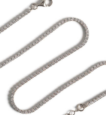 Dainty Crystal Line 18K White Gold Choker | Mix Mix Style [Hot Seller]-Mix MIx Style