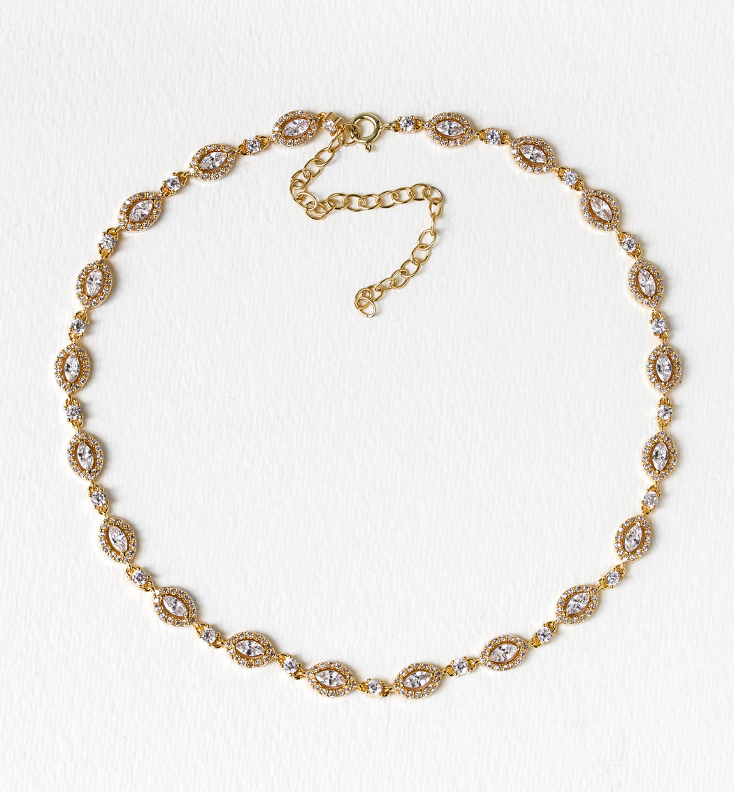 Marquise Choker 18K Gold Plated Necklace | Mix Mix Style [Hot Seller]-Mix MIx Style
