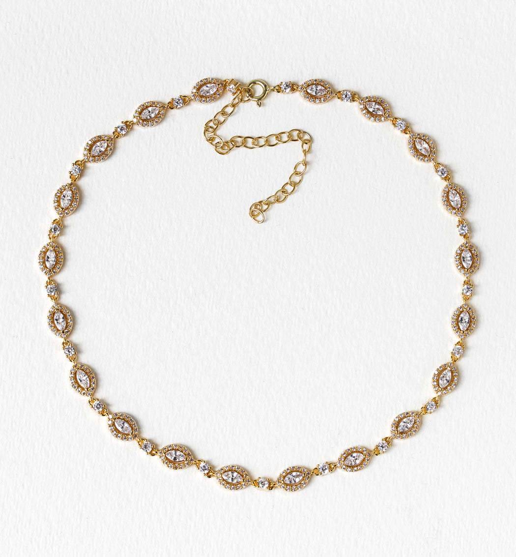 Marquise Choker 18K Gold Plated Necklace | Mix Mix Style [Hot Seller]-Mix MIx Style