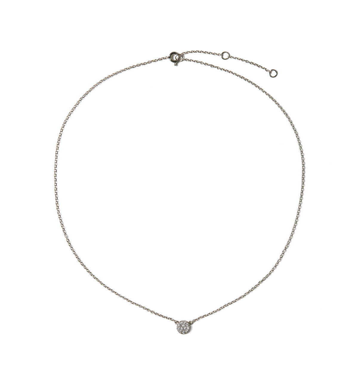 Petite Pave Disc Necklace | Mix Mix Style [Hot Seller]-Mix MIx Style
