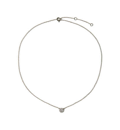 Petite Pave Disc Necklace | Mix Mix Style [Hot Seller]-Mix MIx Style